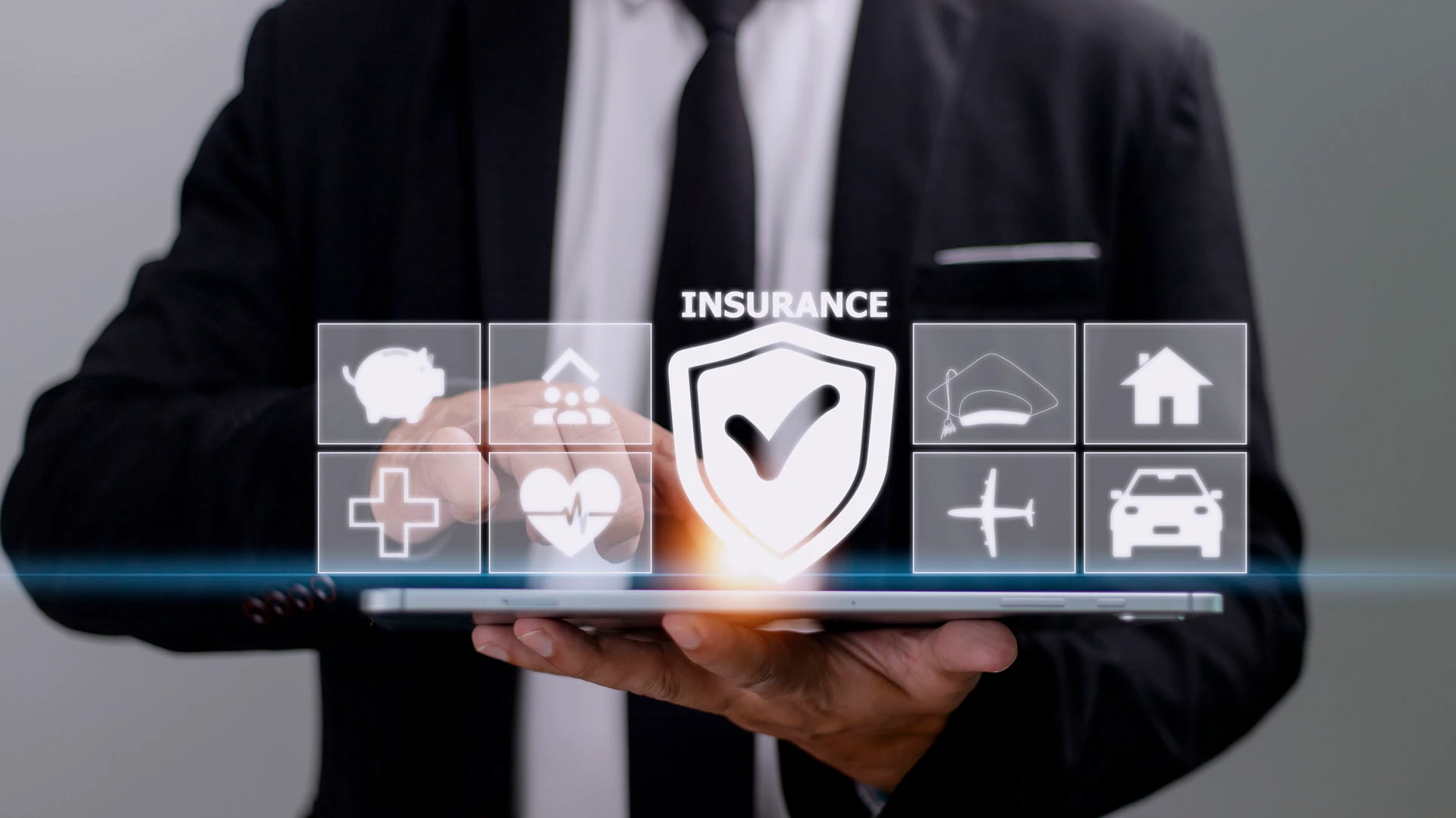 insurance-concept-virtual-blue-screen-with-icons